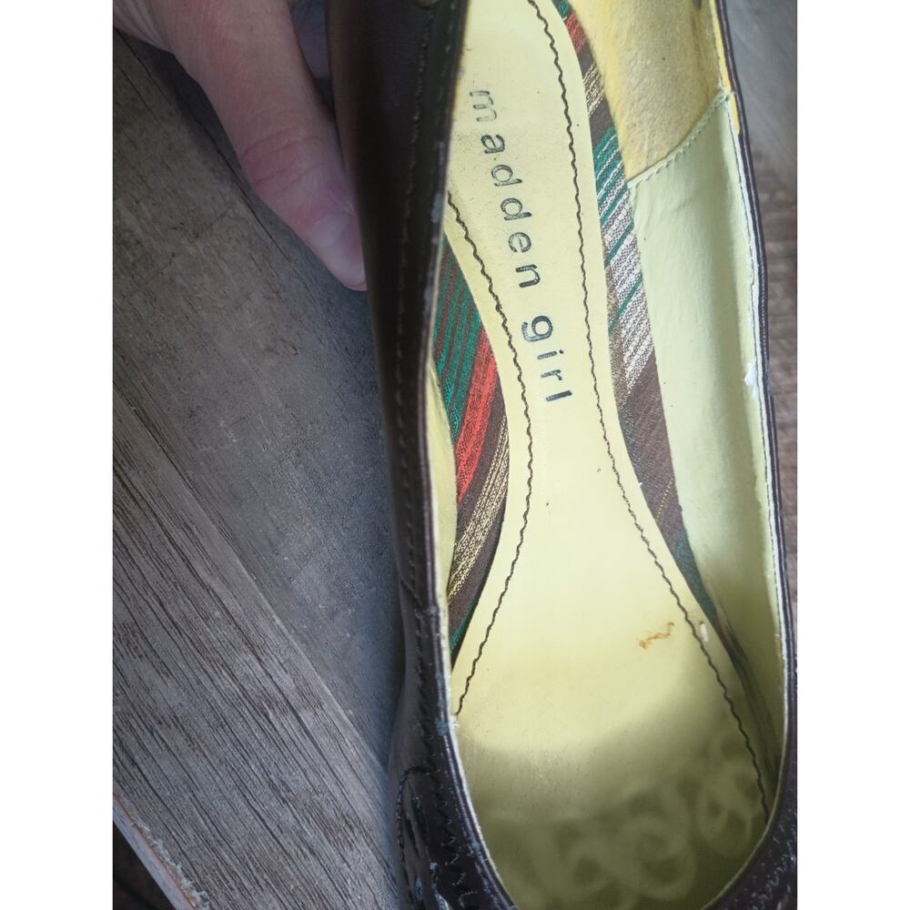 Madden Girl Y2K Ballet Wedge Shoes 7 Brown Cut Out Twee Cottage Coquette Fairy - Picture 11 of 16